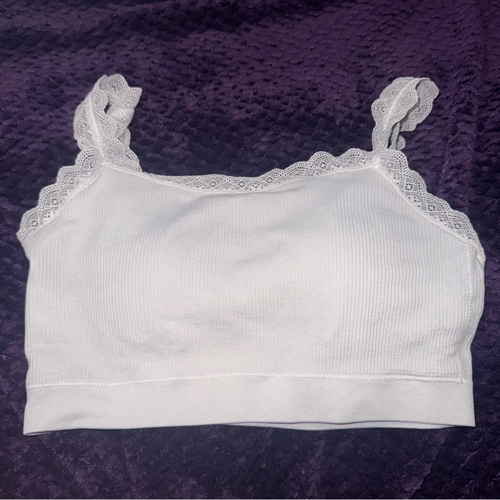 Maurice’s Large Light Gray Lace Trim Bralette
